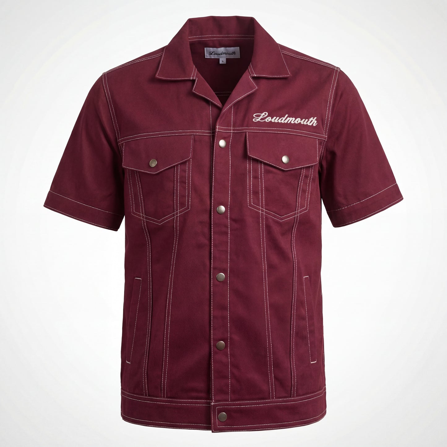 Oversized Dark Maroon Trucker Jacket For Men