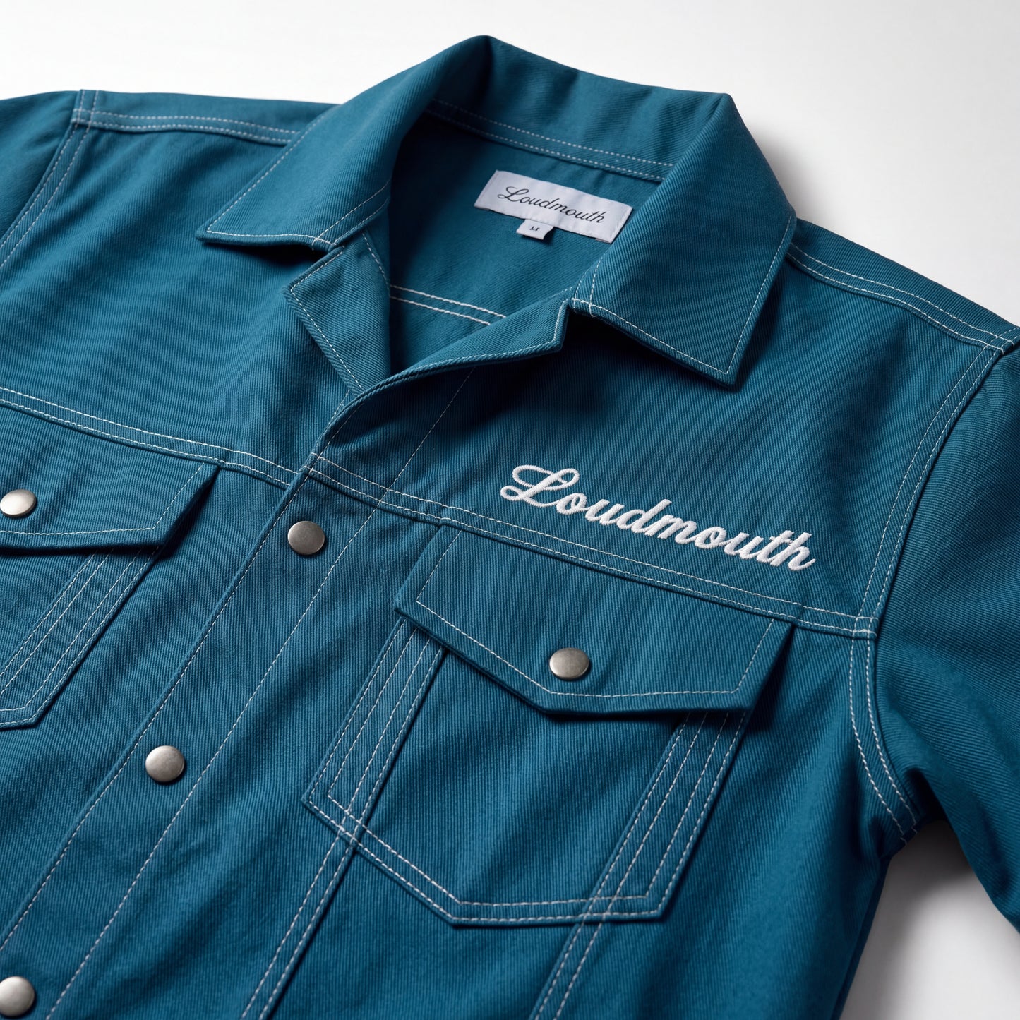 Oversized Navy Blue Trucker Jacket For Men