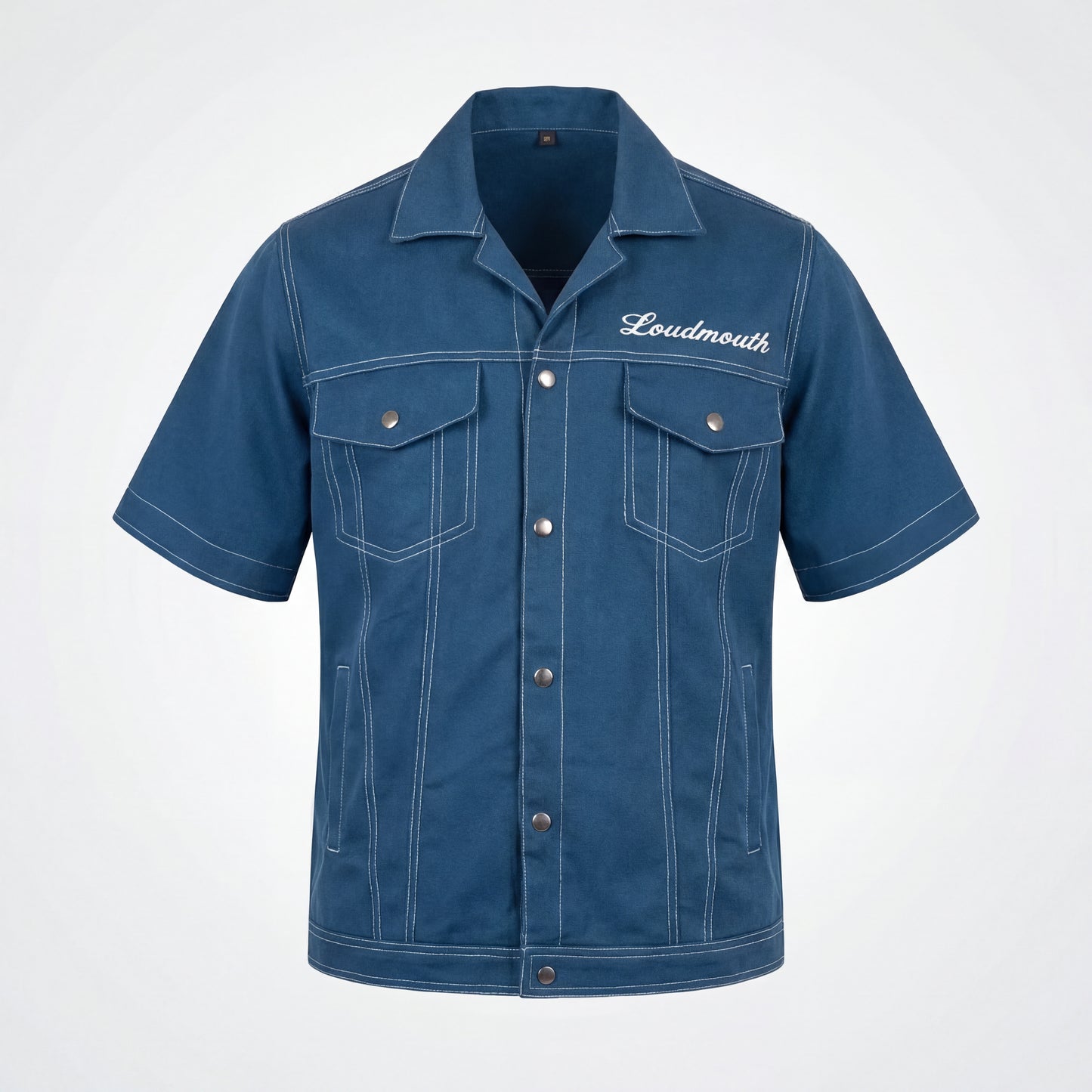 Oversized Navy Blue Trucker Jacket For Men