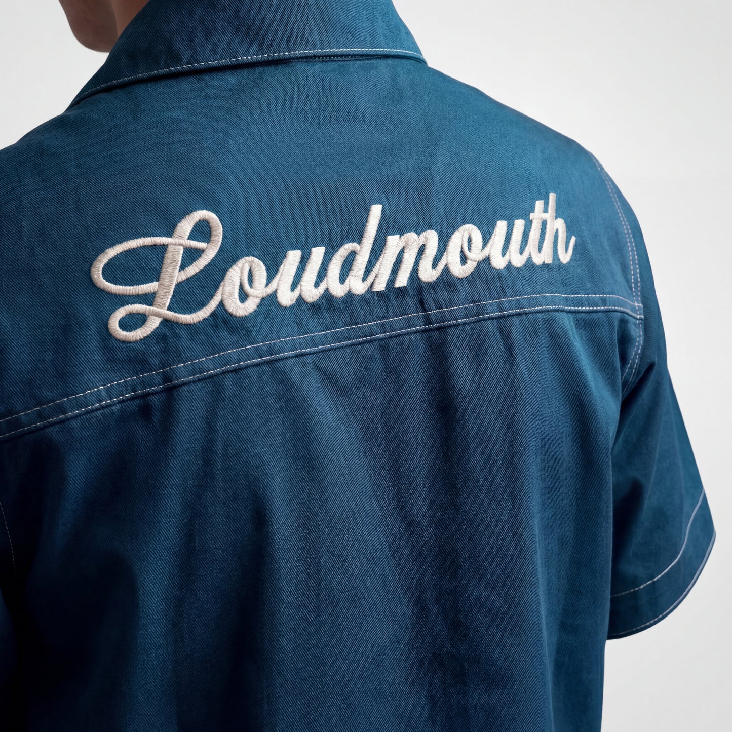Oversized Navy Blue Trucker Jacket For Men