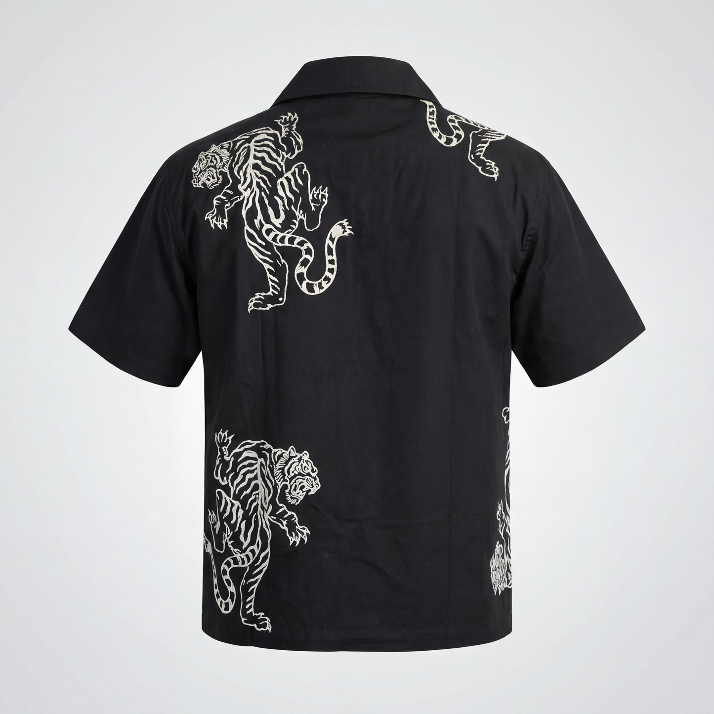 Oversized Black Shirt for Men - Cropped Boxy Fit