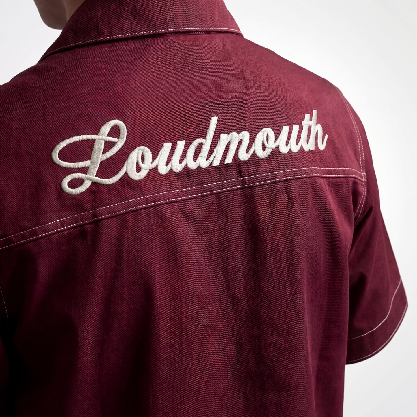 Oversized Dark Maroon Trucker Jacket For Men